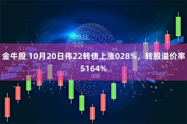 金牛股 10月20日伟22转债上涨028%，转股溢价率5164%