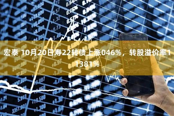 宏泰 10月20日寿22转债上涨046%，转股溢价率11381%